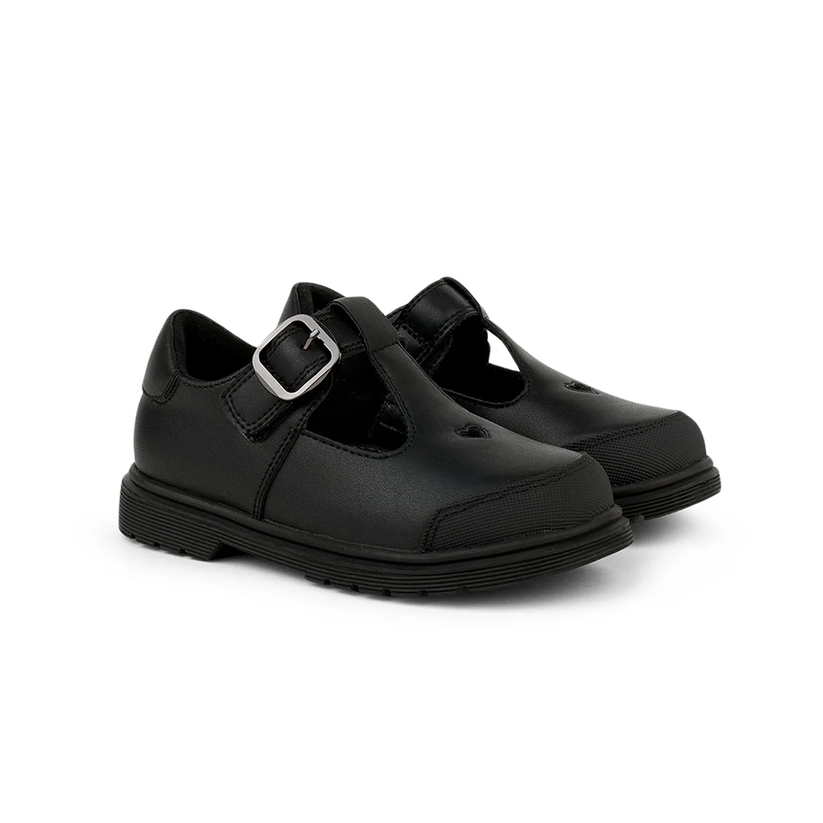 Pretty Brave Athena Black School Shoe