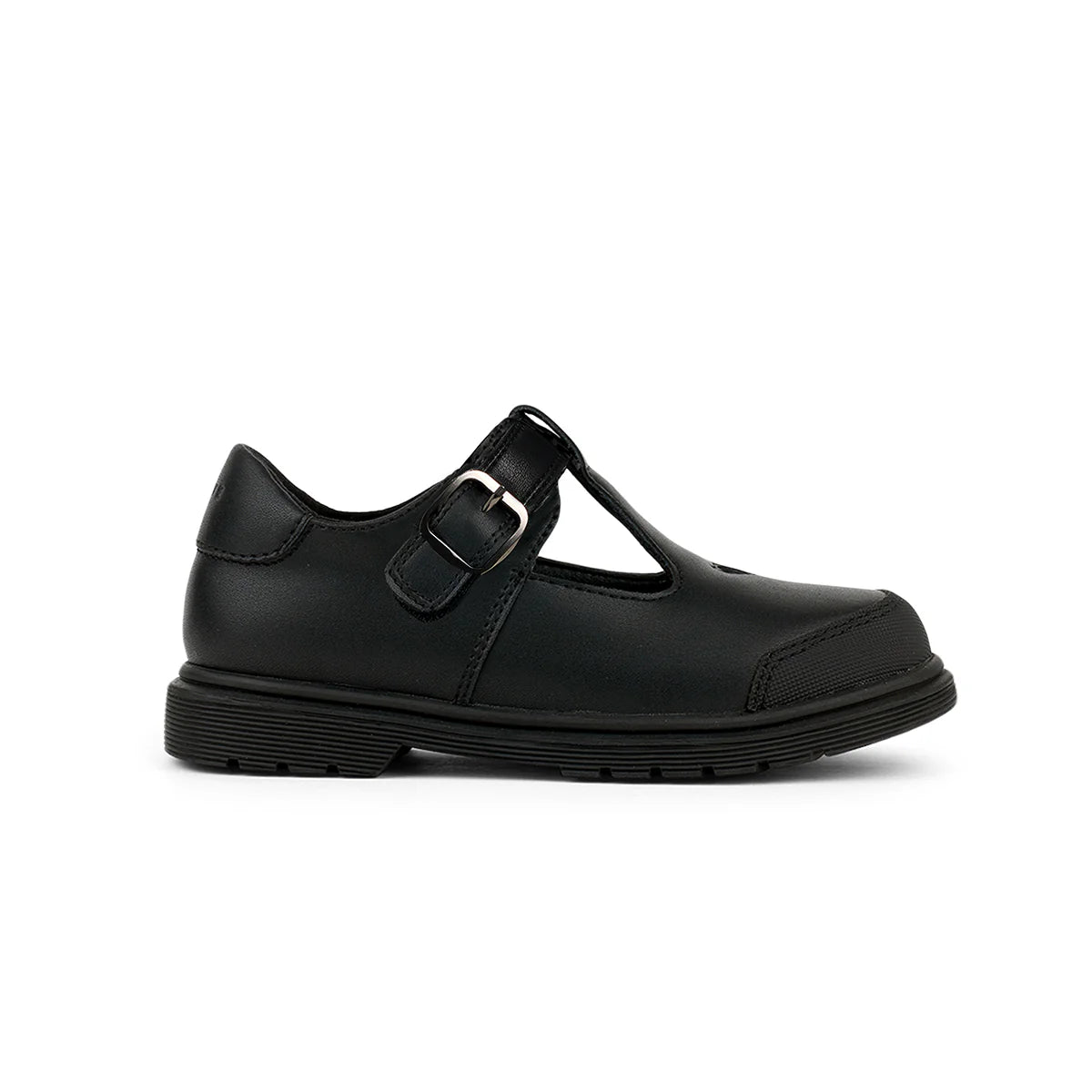 Pretty Brave Athena Black School Shoe