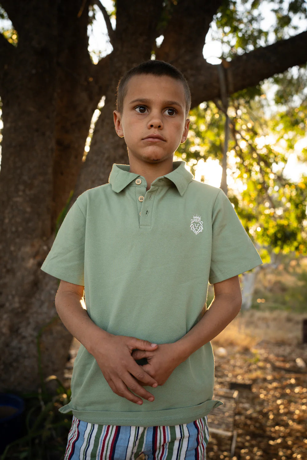 Milky Basil Lion Polo Shirt