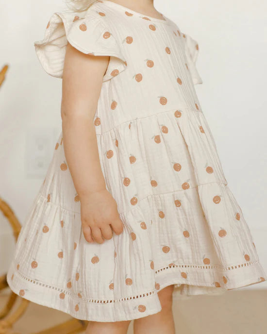 Quincy Mae - Lily Dress Oranges - *Last Size* 18-24mths