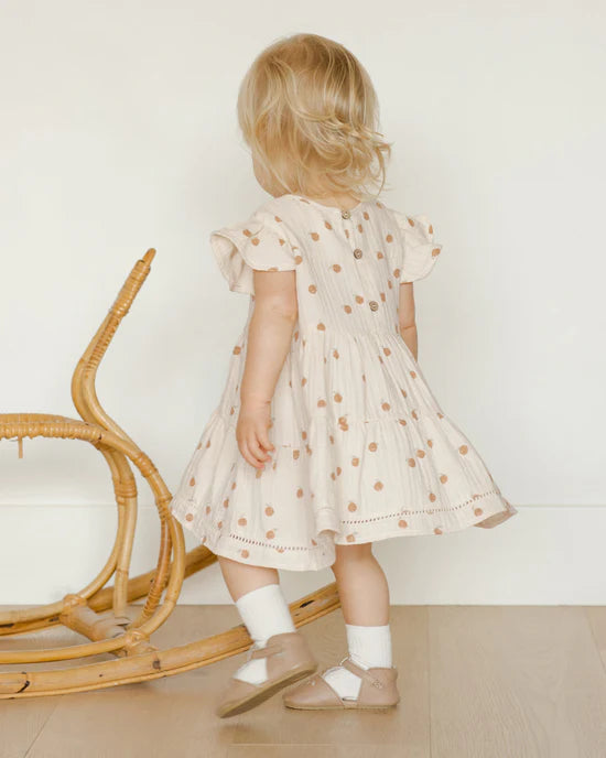 Quincy Mae - Lily Dress Oranges - *Last Size* 18-24mths