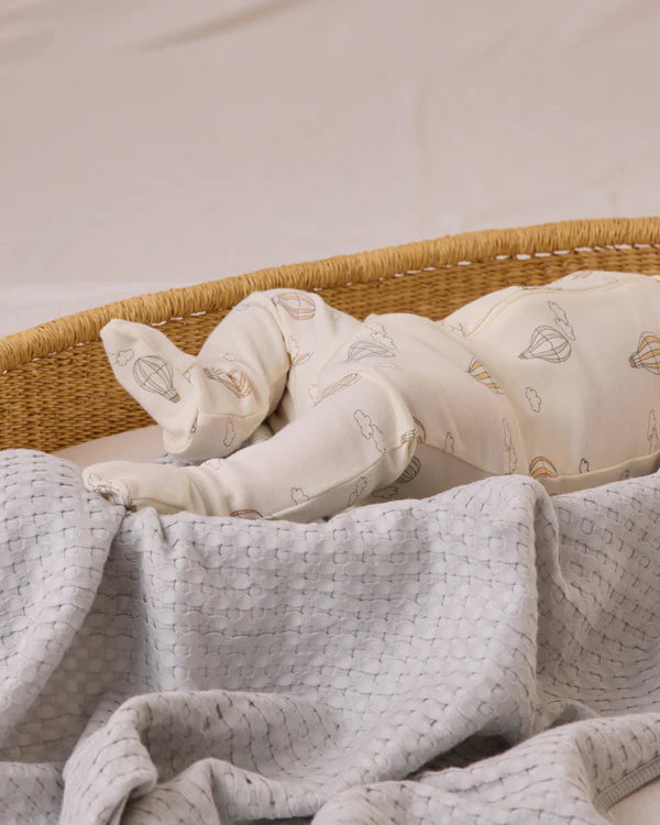 Quincy Mae - Zip L/Sleeve Sleeper Footie - Hot Air Balloons
