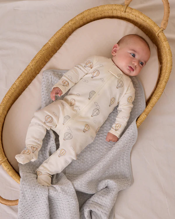 Quincy Mae - Zip L/Sleeve Sleeper Footie - Hot Air Balloons