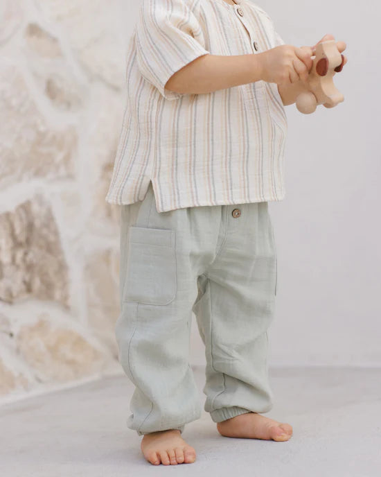 Quincy Mae - Short Sleeve Zion Shirt Summer Stripe