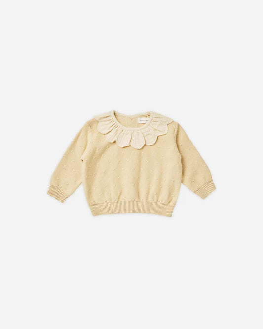 Quincy Mae - Petal Knit Sweater - Lemon