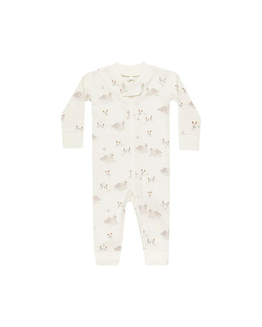 Quincy Mae - Longsleeve Sleeper Swans