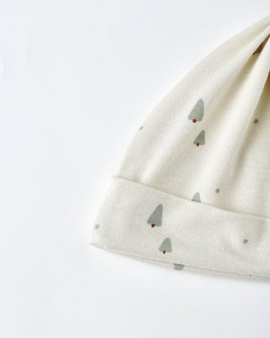 Quincy Mae Bamboo Baby Gown + Hat Set - Trees