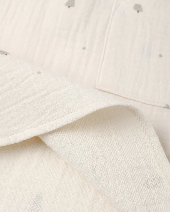Quincy Mae Woven Boxy Top - Trees