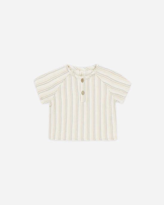 Quincy Mae - Short Sleeve Zion Shirt Summer Stripe