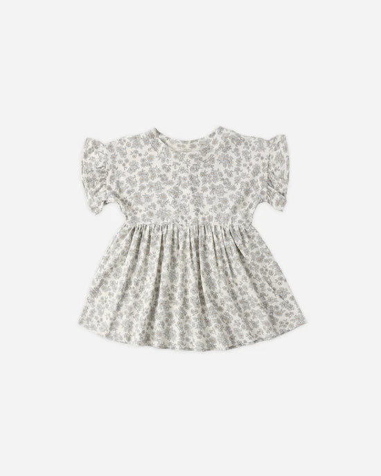 Quincy Mae Bamboo Babydoll Dress - Blue Floral