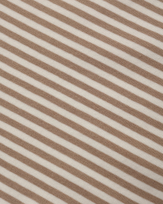 Quincy Mae Jersey Snap Bib, 2 Pack - Bunnies, Almond Stripe