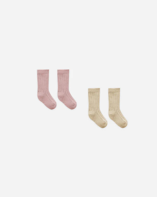 Quincy Mae Sock Set - Butterscotch, Mauve