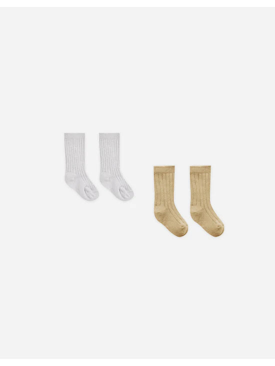 Quincy Mae Sock Set - Sky, Honey