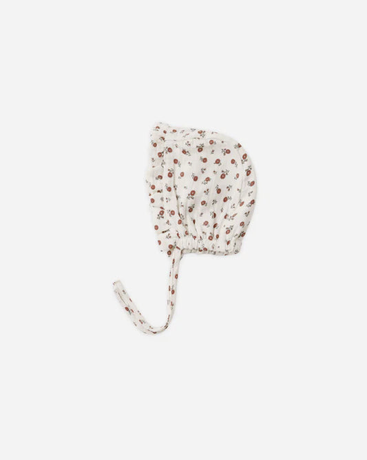 Quincy Mae Woven Ruffle Bonnet - Winter Ditsy