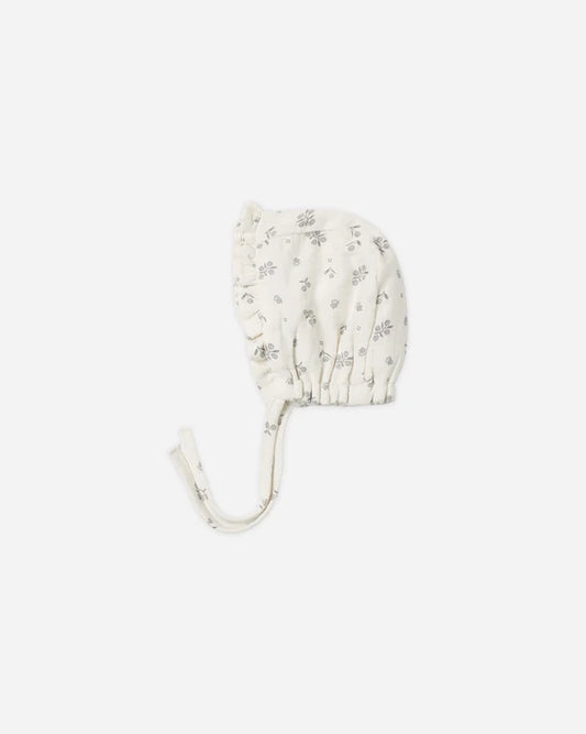Quincy Mae Woven Ruffle Bonnet - Winter Berry