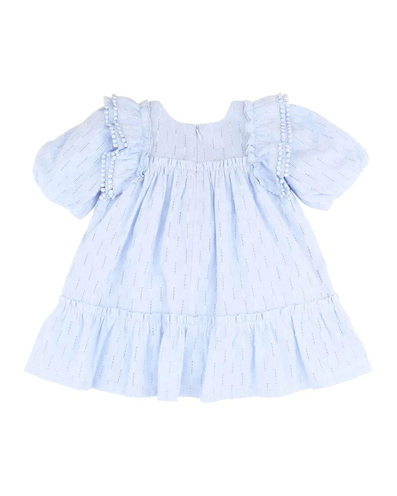 Fox & Finch Piccolina Broderie Dress - Cornflower Blue