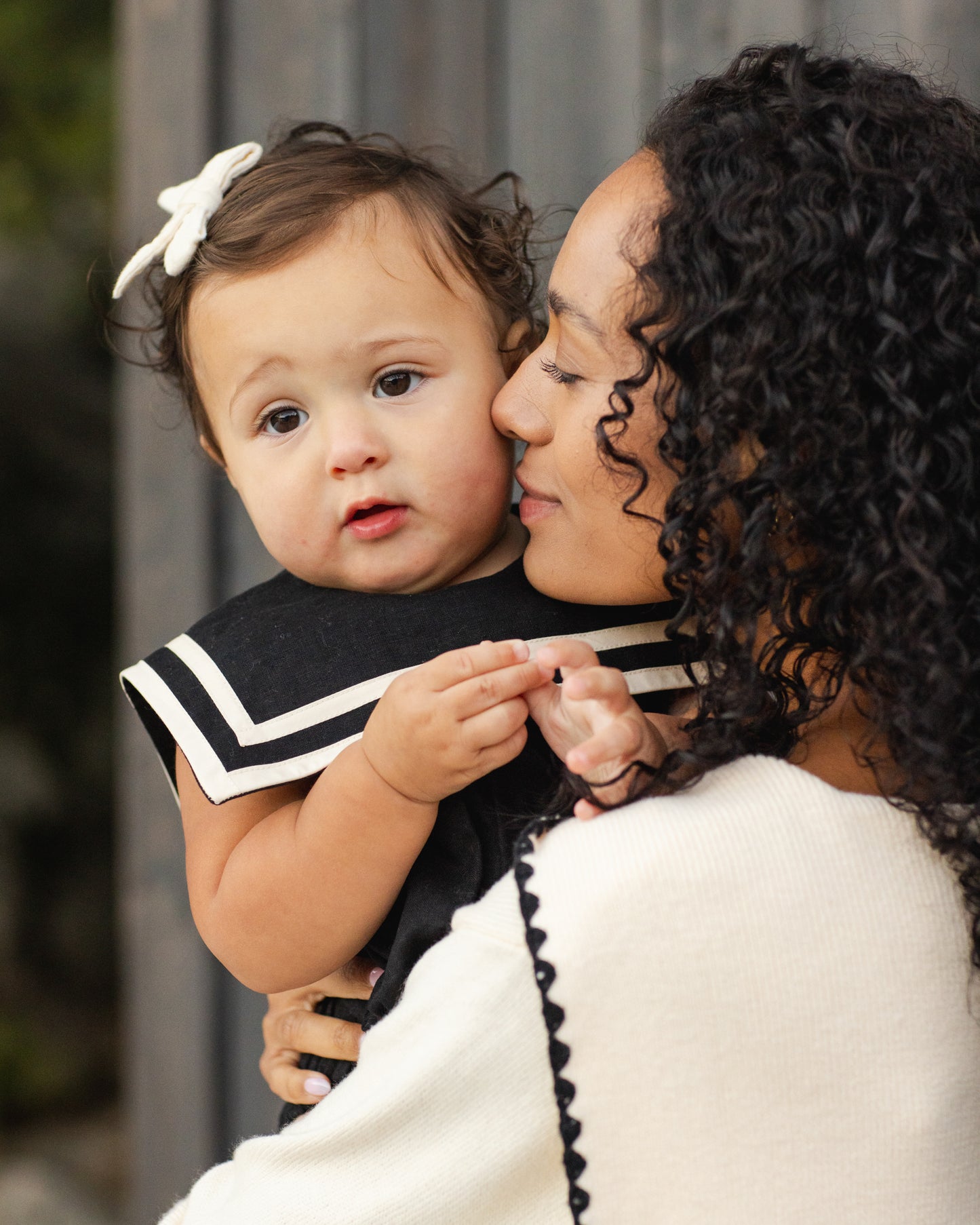 Rylee + Cru Sailor Romper Black