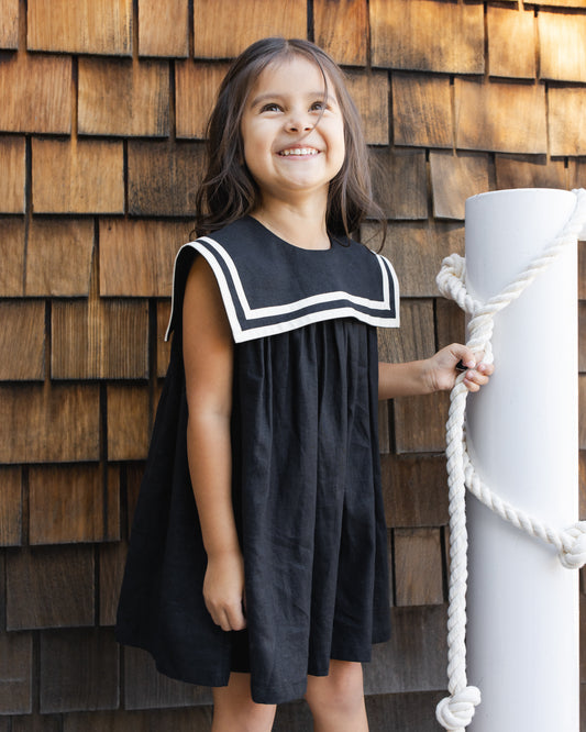Rylee + Cru Sailor Dress Black
