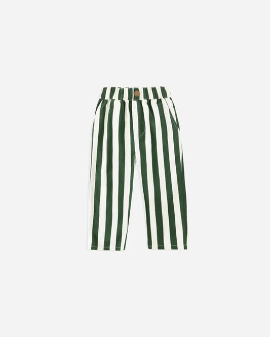 Rylee + Cru Baggy Pant - Green Stripe