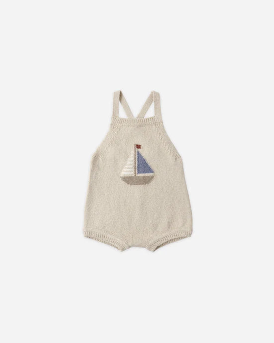 Rylee + Cru Fisher Romper - Sailboat