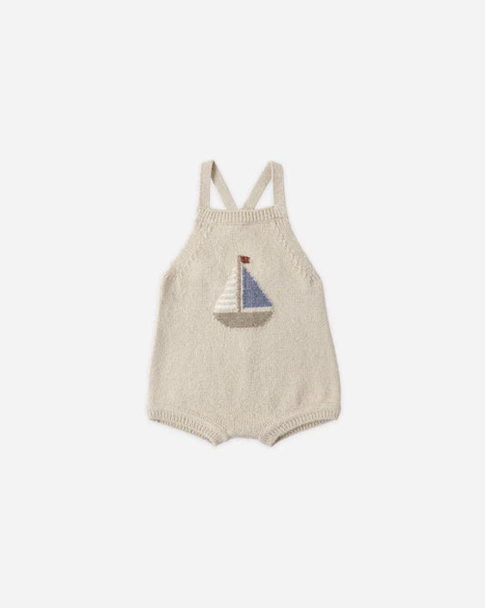 Rylee + Cru Fisher Romper - Sailboat