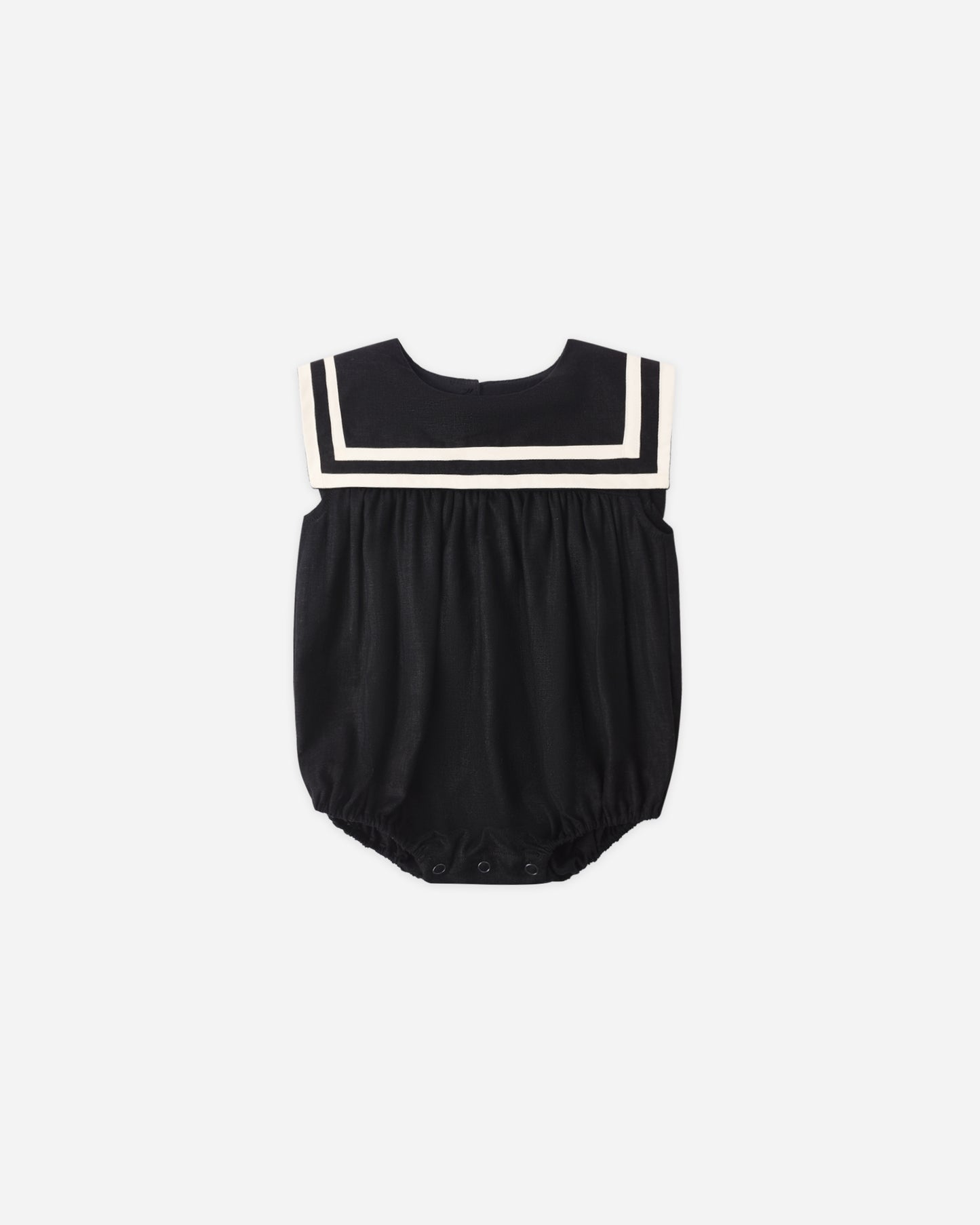Rylee + Cru Sailor Romper Black