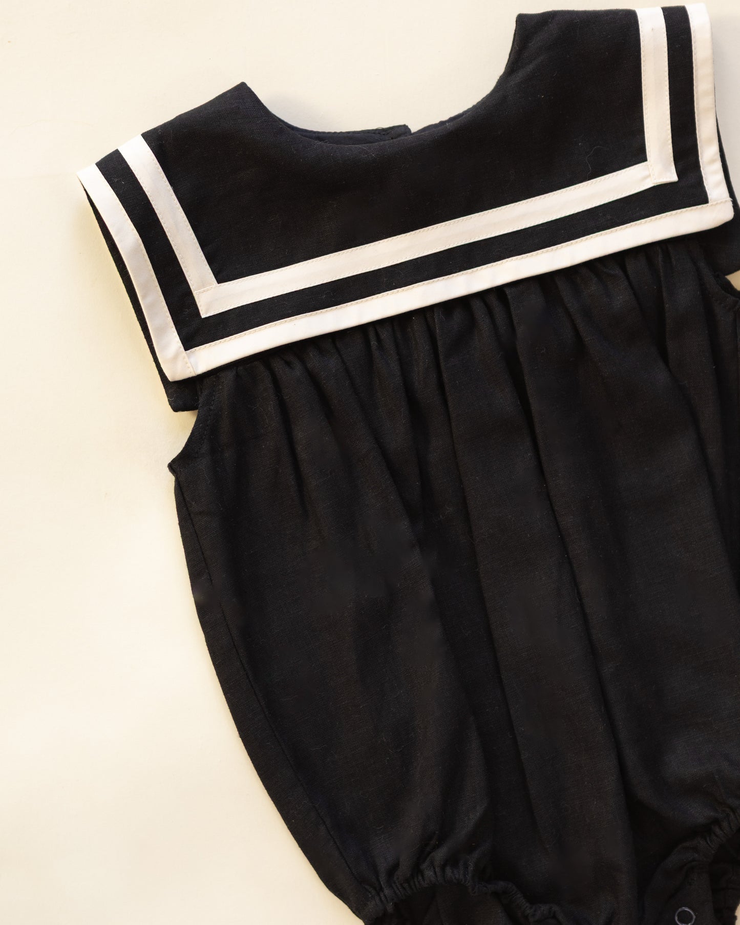 Rylee + Cru Sailor Romper Black