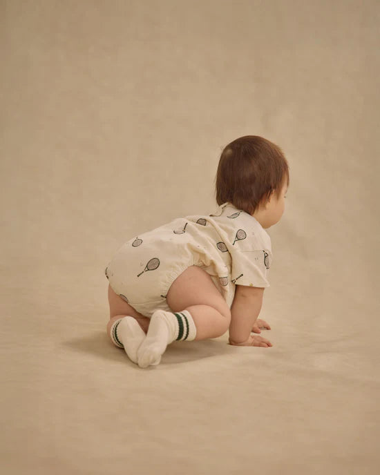 Rylee + Cru Relaxed Bubble Romper Tennis