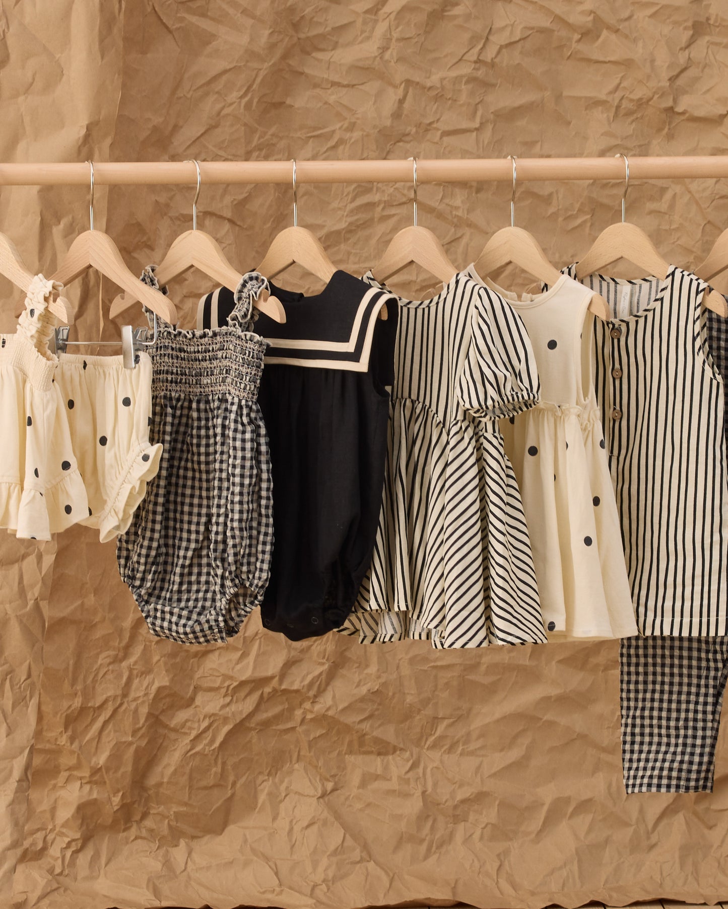 Rylee + Cru Sailor Romper Black
