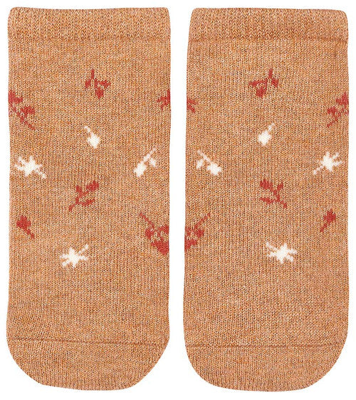 Toshi Organic Socks Ankle Jacquard - Maple Leaves
