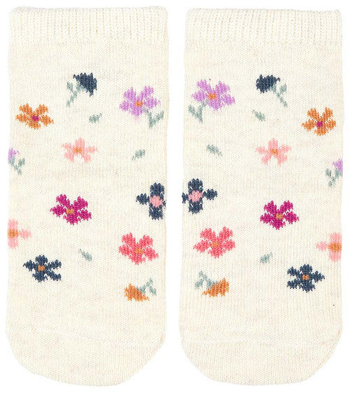 Toshi Organic Socks Ankle Jacquard - Wild Flowers