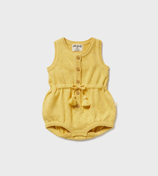 Wilson & Frenchy Organic Knitted Tie Bodysuit - Sunny Sorbet