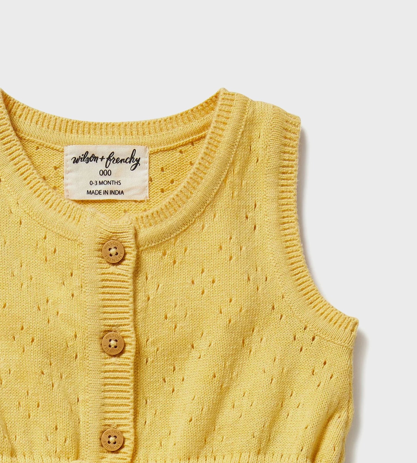 Wilson & Frenchy Organic Knitted Tie Bodysuit - Sunny Sorbet