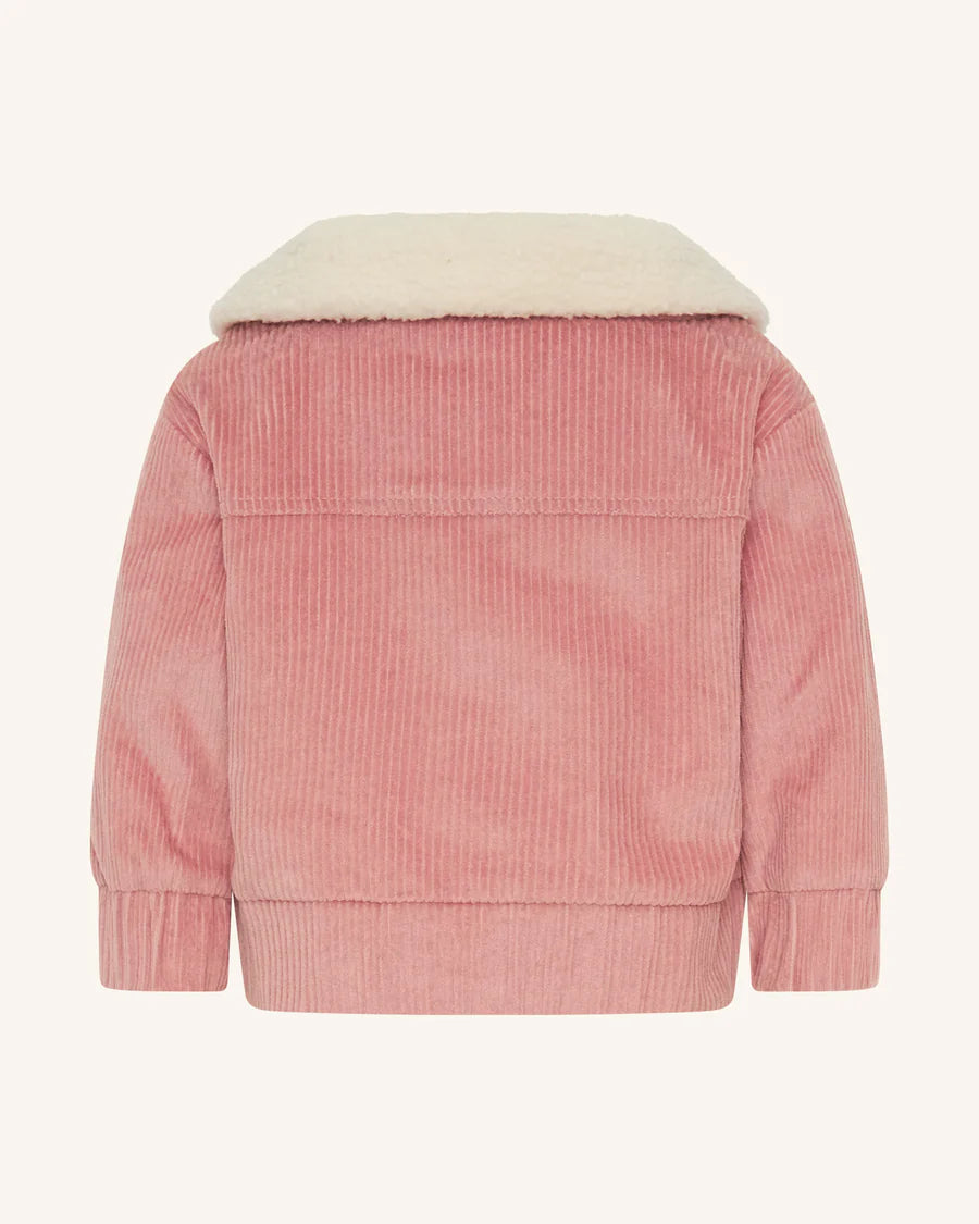 Tiny Tribe Corduroy Sherpa Collar Jacket - Blush