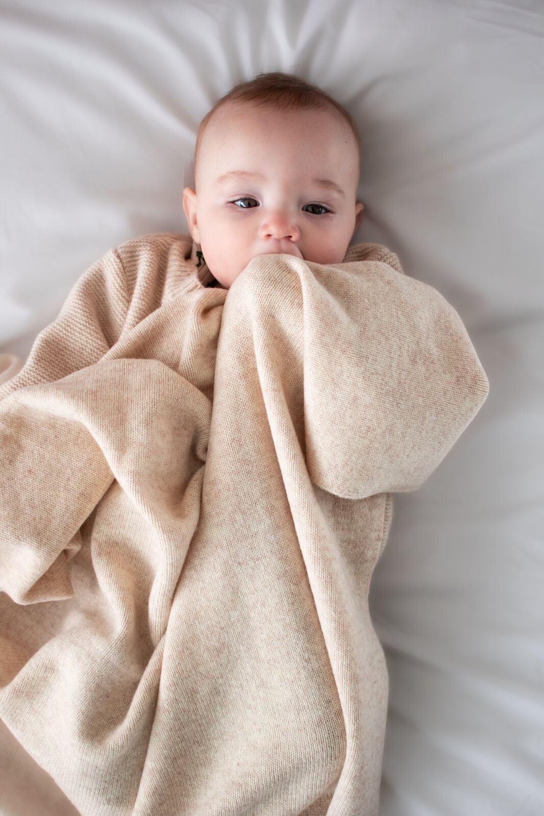 Burrow & Be 100% Wool Knit Baby Blanket - Ecru