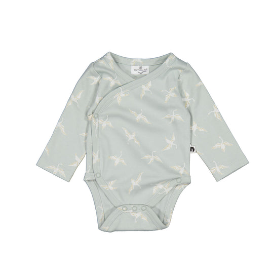 Burrow & Be Swan Flight LS Kimono Bodysuit