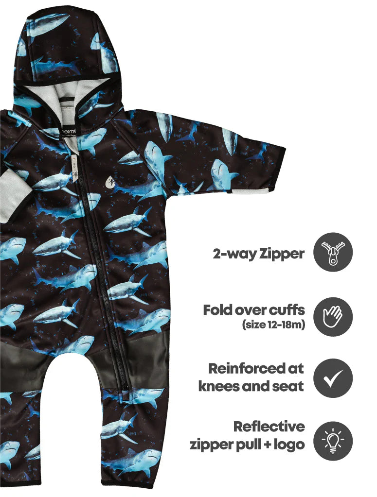 Therm - All-Weather Fleece Onesie Shark