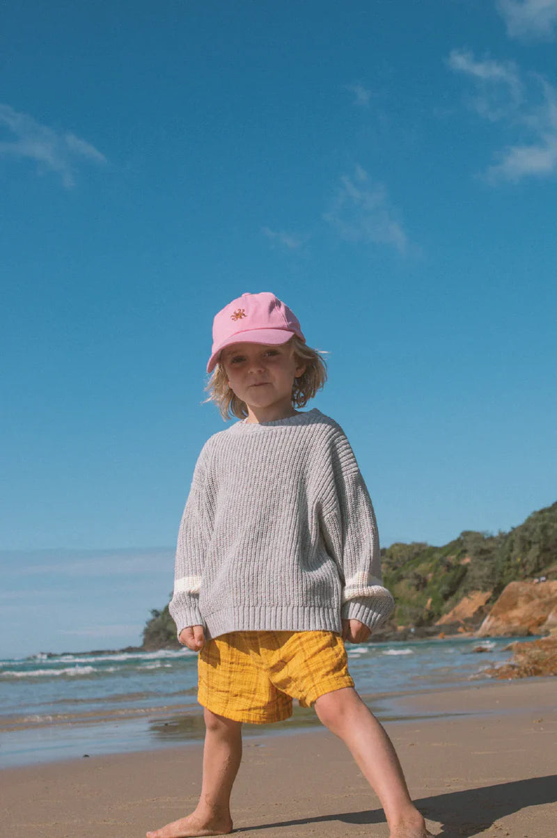 Grown - Chunky Rib Pull Over Stone