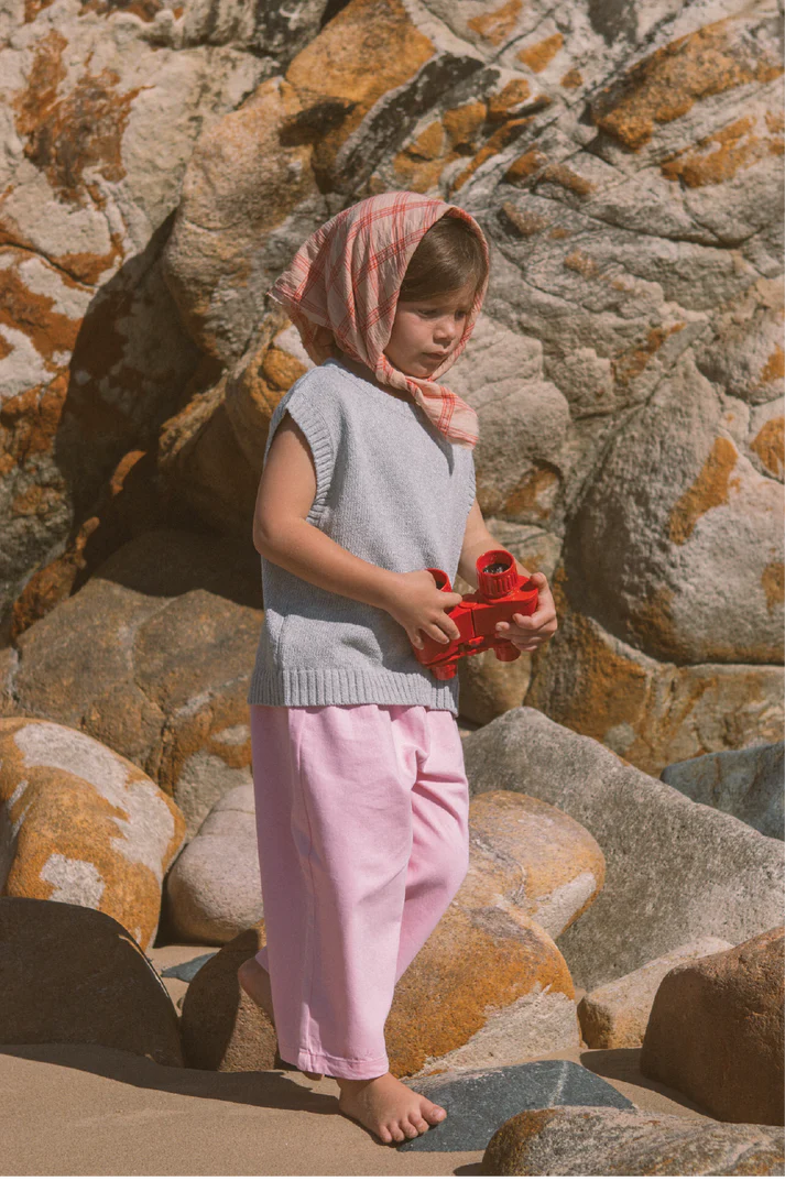 Grown Jersey Knit Vest - Stone