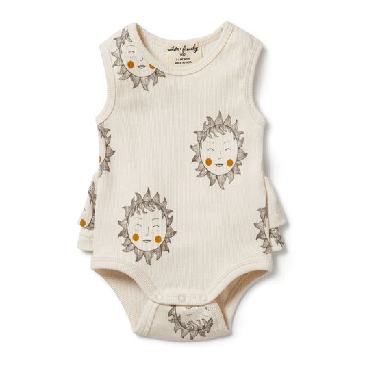 Wilson & Frenchy Shine On Me Organic Ruffle Bodysuit