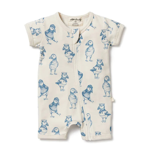 Wilson & Frenchy Petit Puffin Organic Boyleg Zipsuit