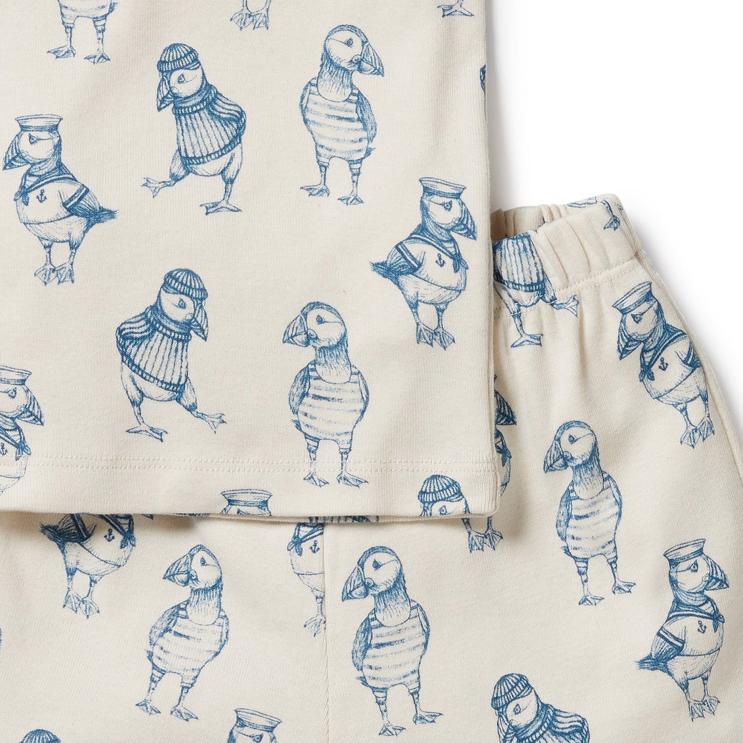 Wilson & Frenchy Petit Puffin Organic Short Sleeve Pyjamas