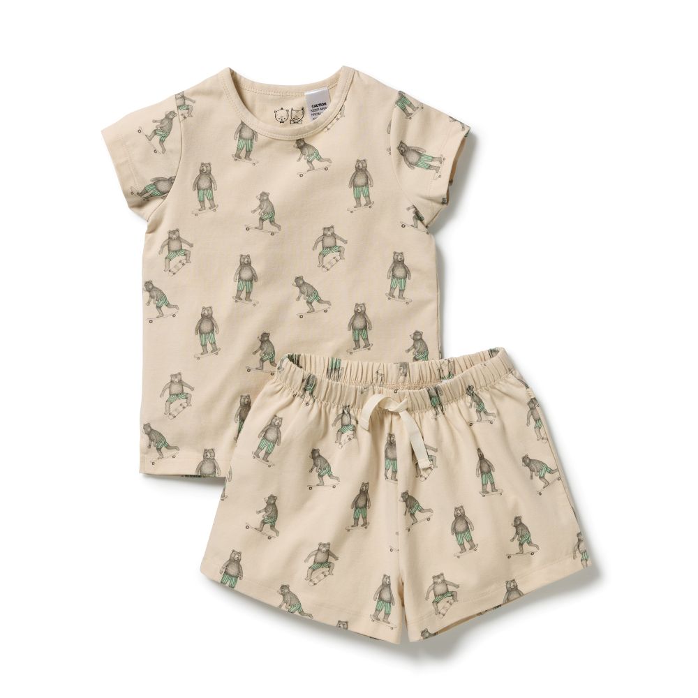 Wilson & Frenchy Skater Club Organic Short Sleeved Pyjamas