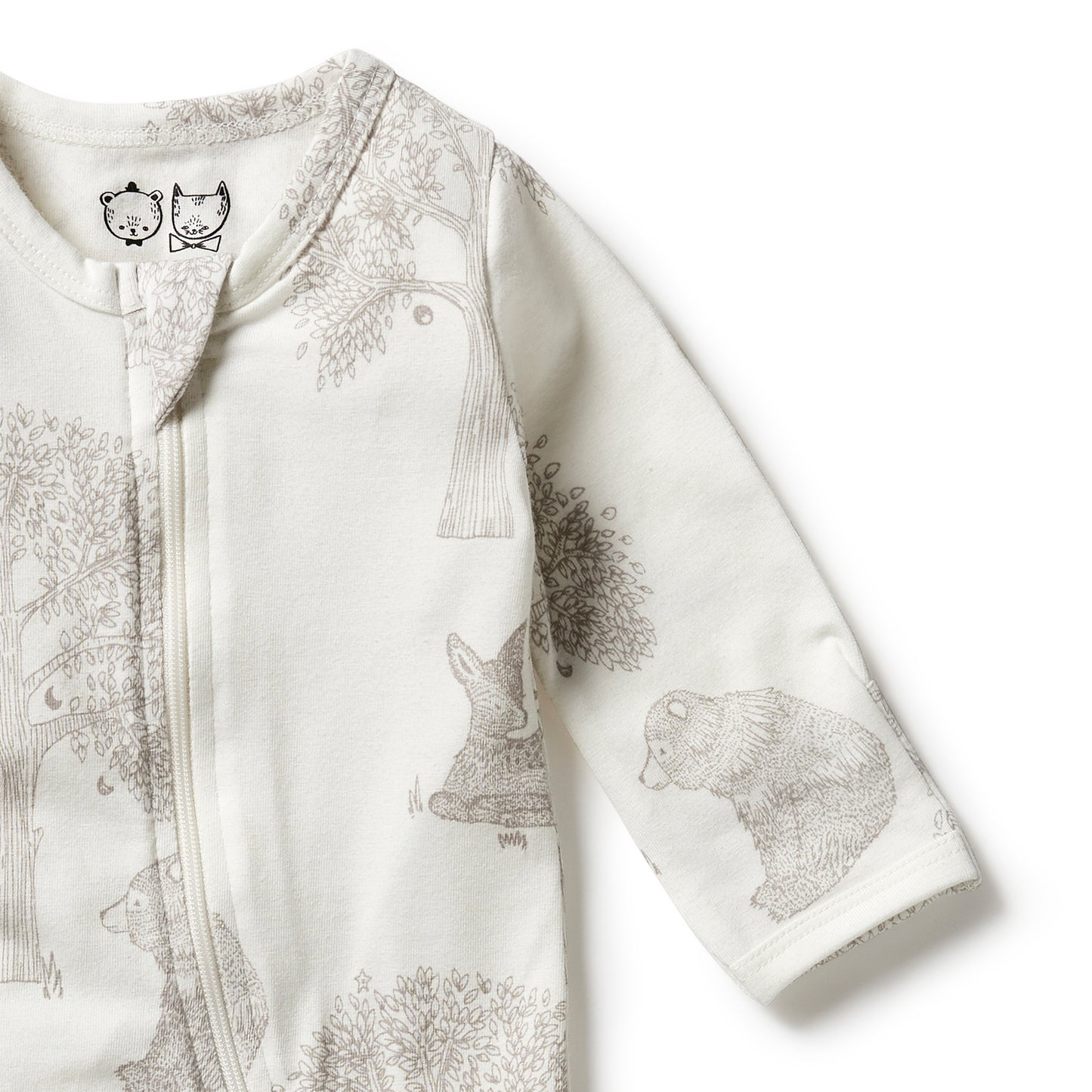 Wilson & Frenchy Organic Zipsuit with Feet - Welcome to the World