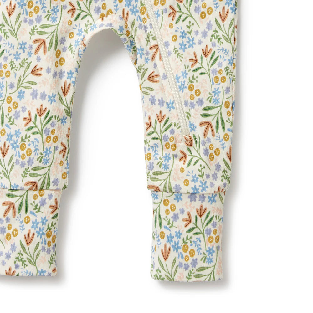 Wilson & Frenchy Organic Zipsuit with Feet - Tinker Floral