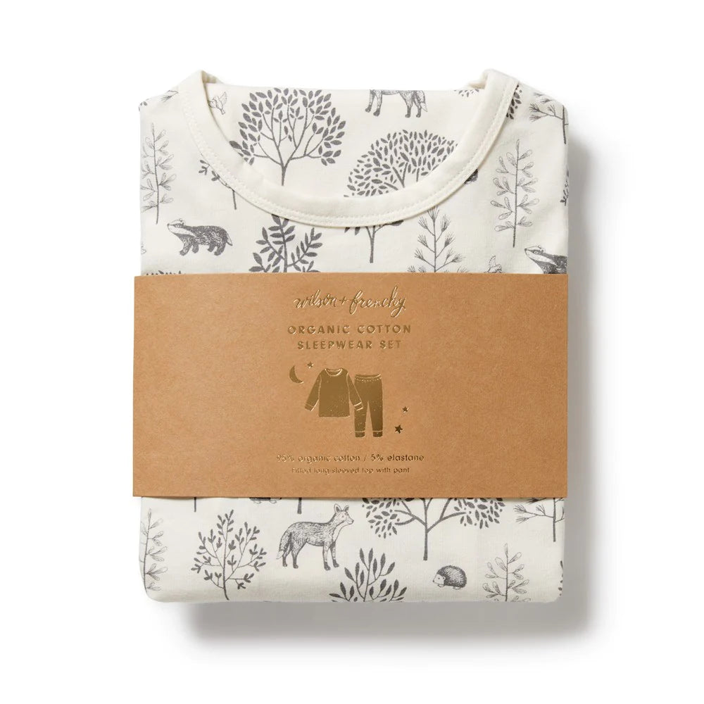 Wilson & Frenchy Organic Long Sleeved Pyjamas - Woodland