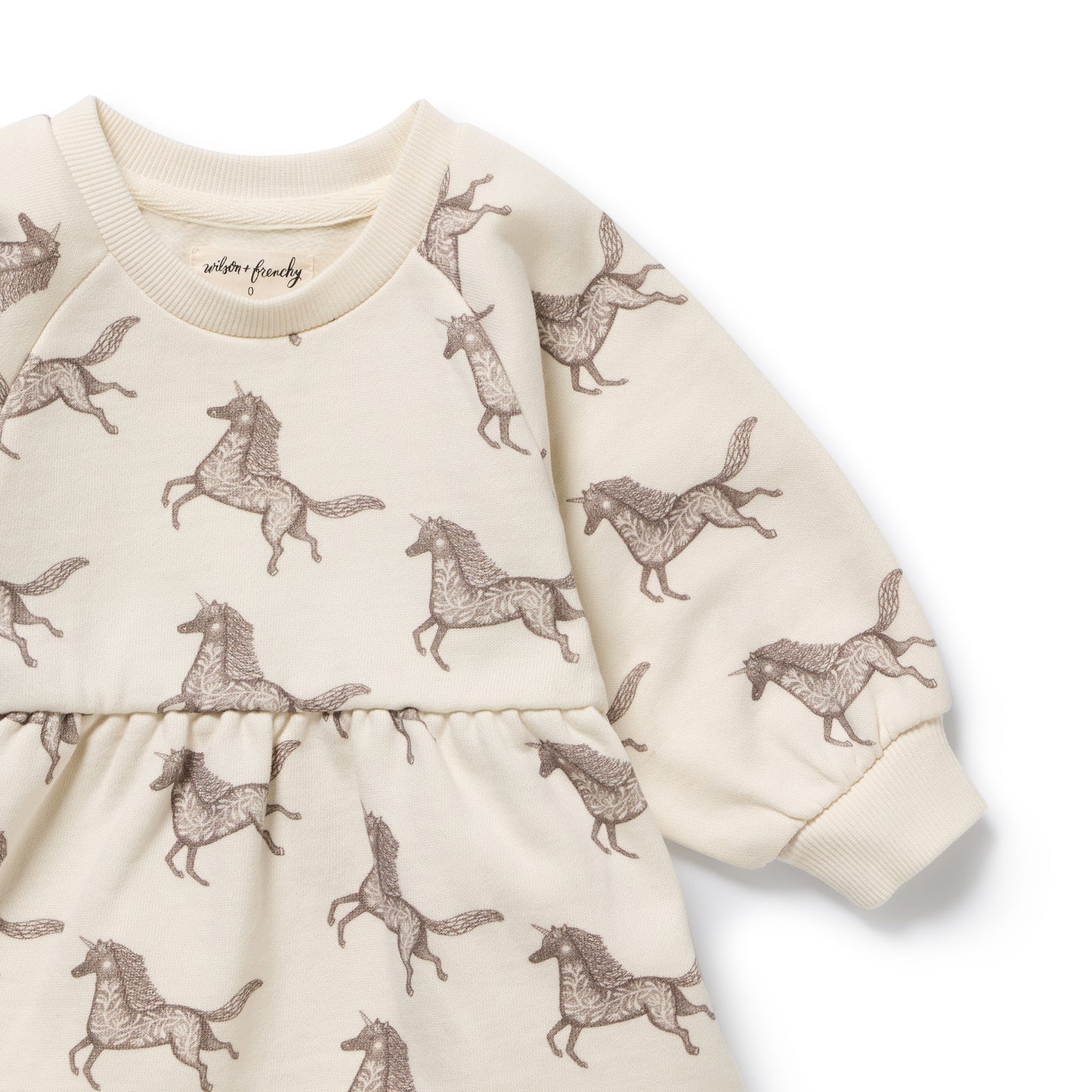 Wilson & Frenchy Little Unicorn Organic Terry Sweat Dress - Trixie Horse