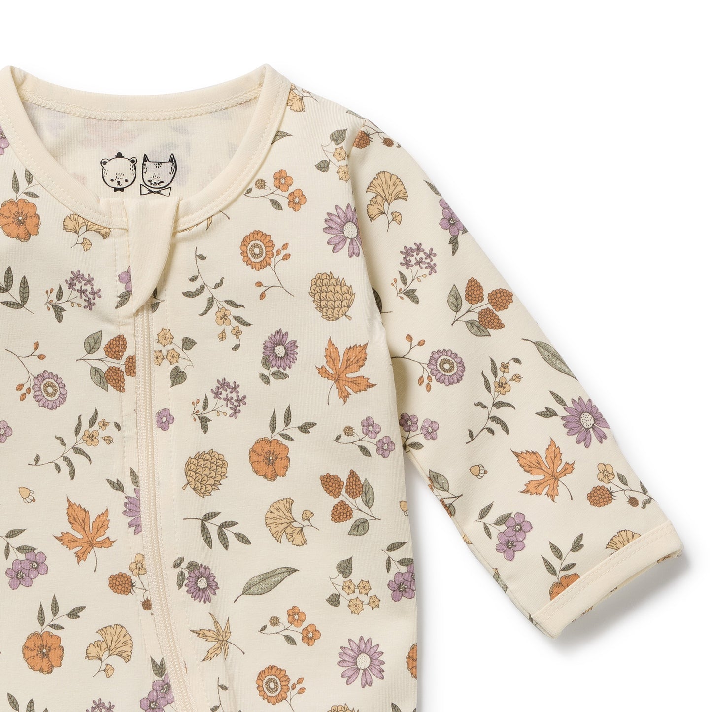 Wilson & Frenchy Organic Zipsuit with Feet - Maple Glow