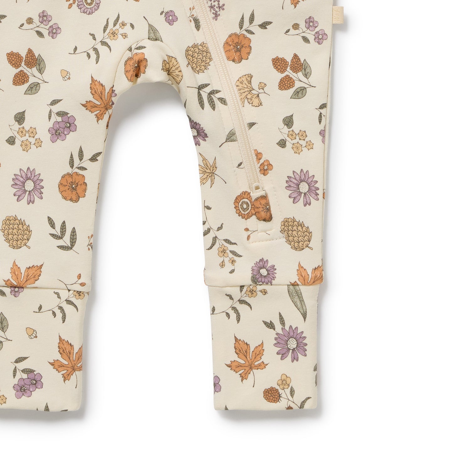 Wilson & Frenchy Organic Zipsuit with Feet - Maple Glow