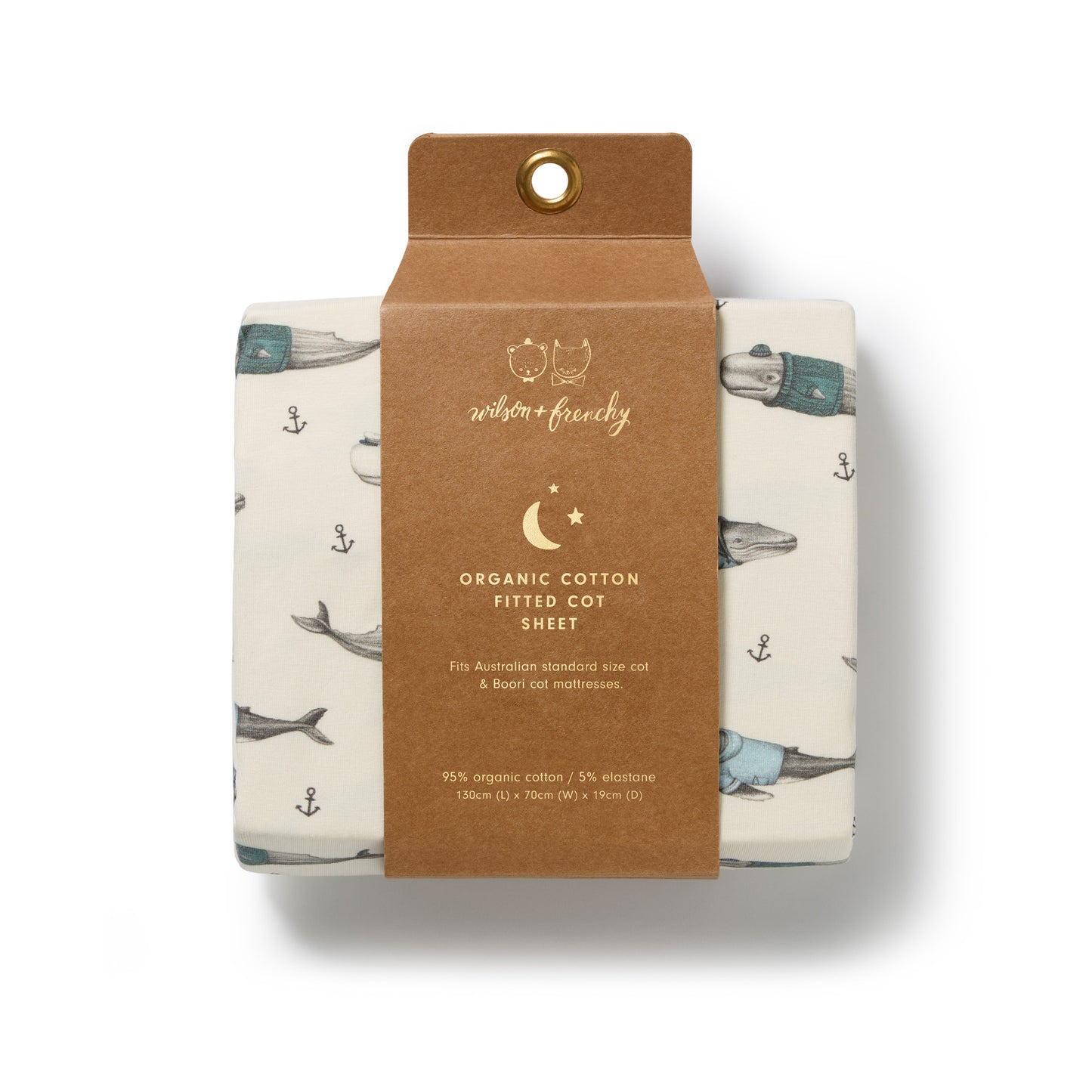 Wilson & Frenchy Organic Cot Sheet - Woolly Whales